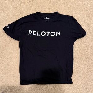 Peloton Black Tee with White Logo